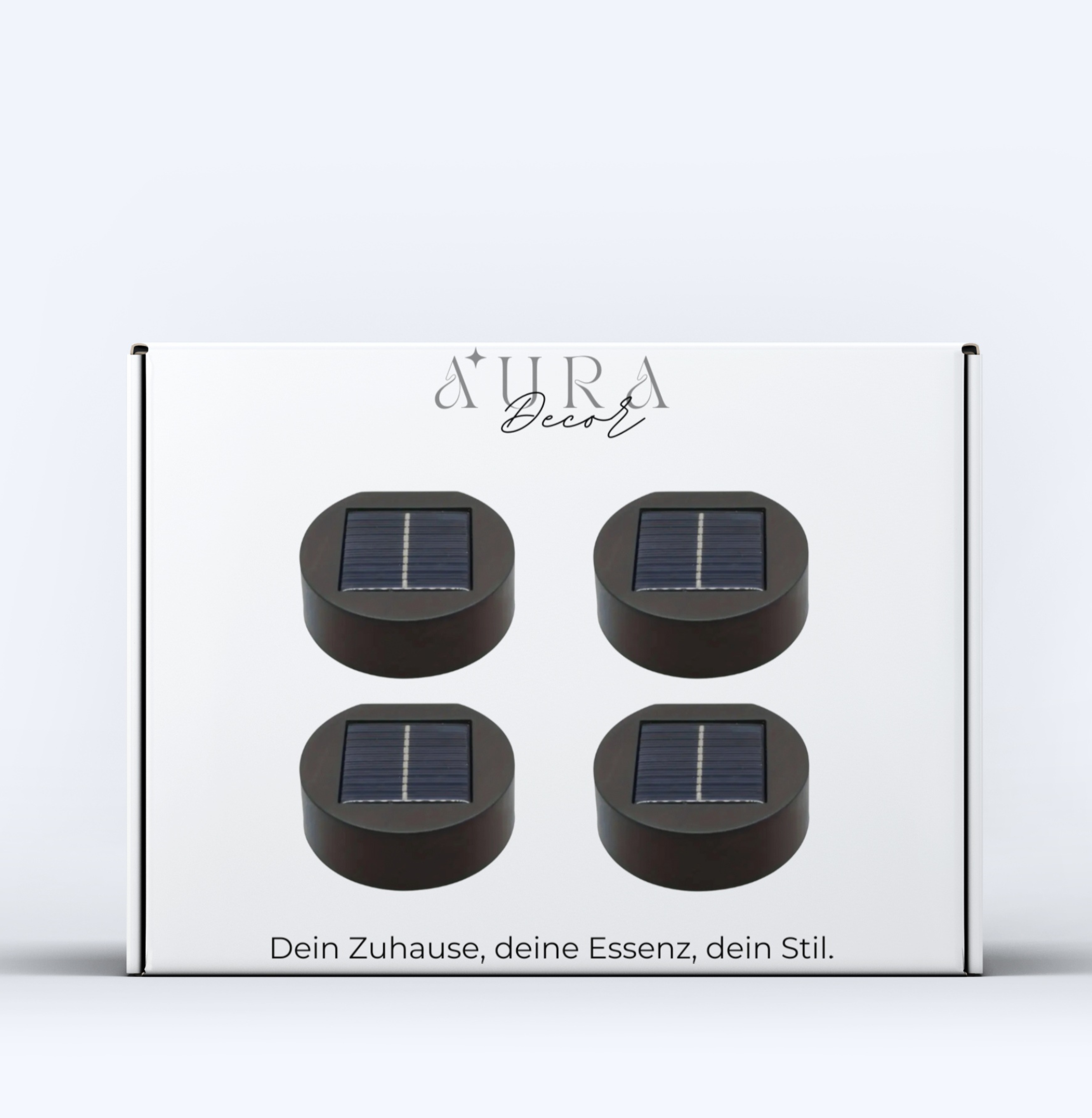 Solar LED Wandleuchte warm 4 Stück