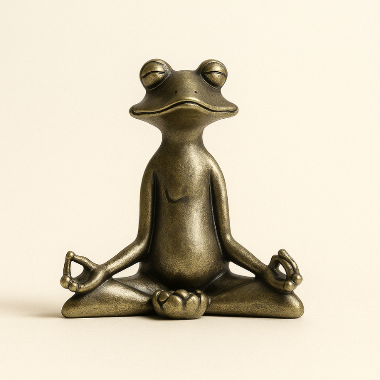 Meditierender Frosch Statue
