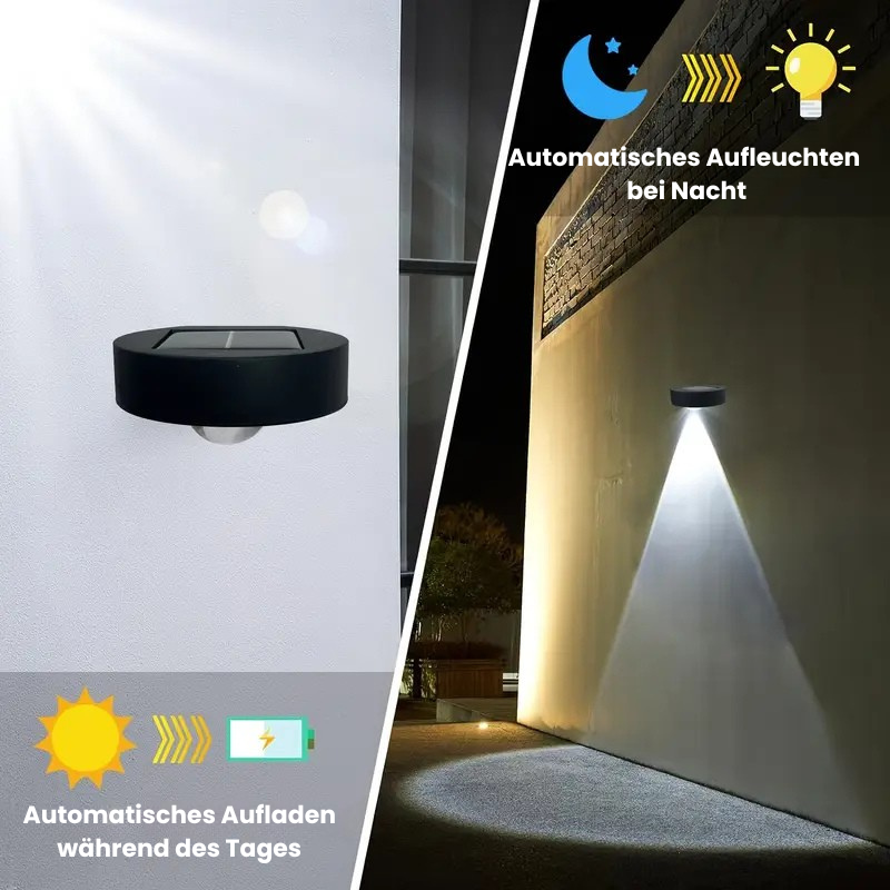Solar LED Wandleuchte warm 4 Stück