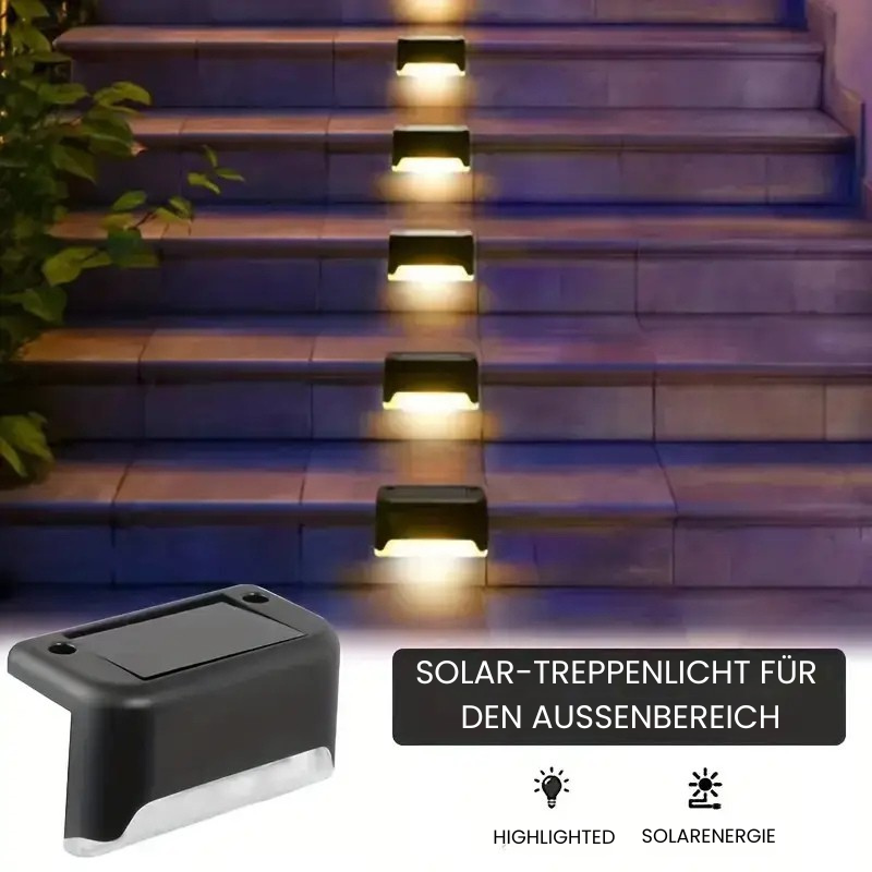 Solar LED Stufenleuchte - Wasserdicht & Outdoor | 1 Packung kaufen, 2 bekommen