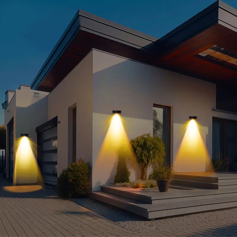 Solar LED Wandleuchte warm 4 Stück