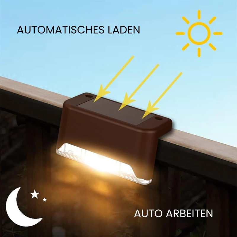 Solar LED Stufenleuchte - Wasserdicht & Outdoor | 1 Packung kaufen, 2 bekommen