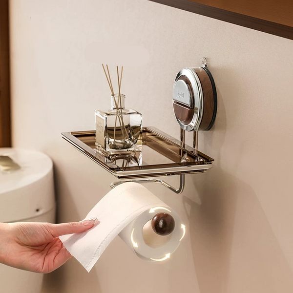 Toilettenpapierhalter aus Edelstahl ohne Bohren | Kaufen Sie 1 und erhalten Sie 2