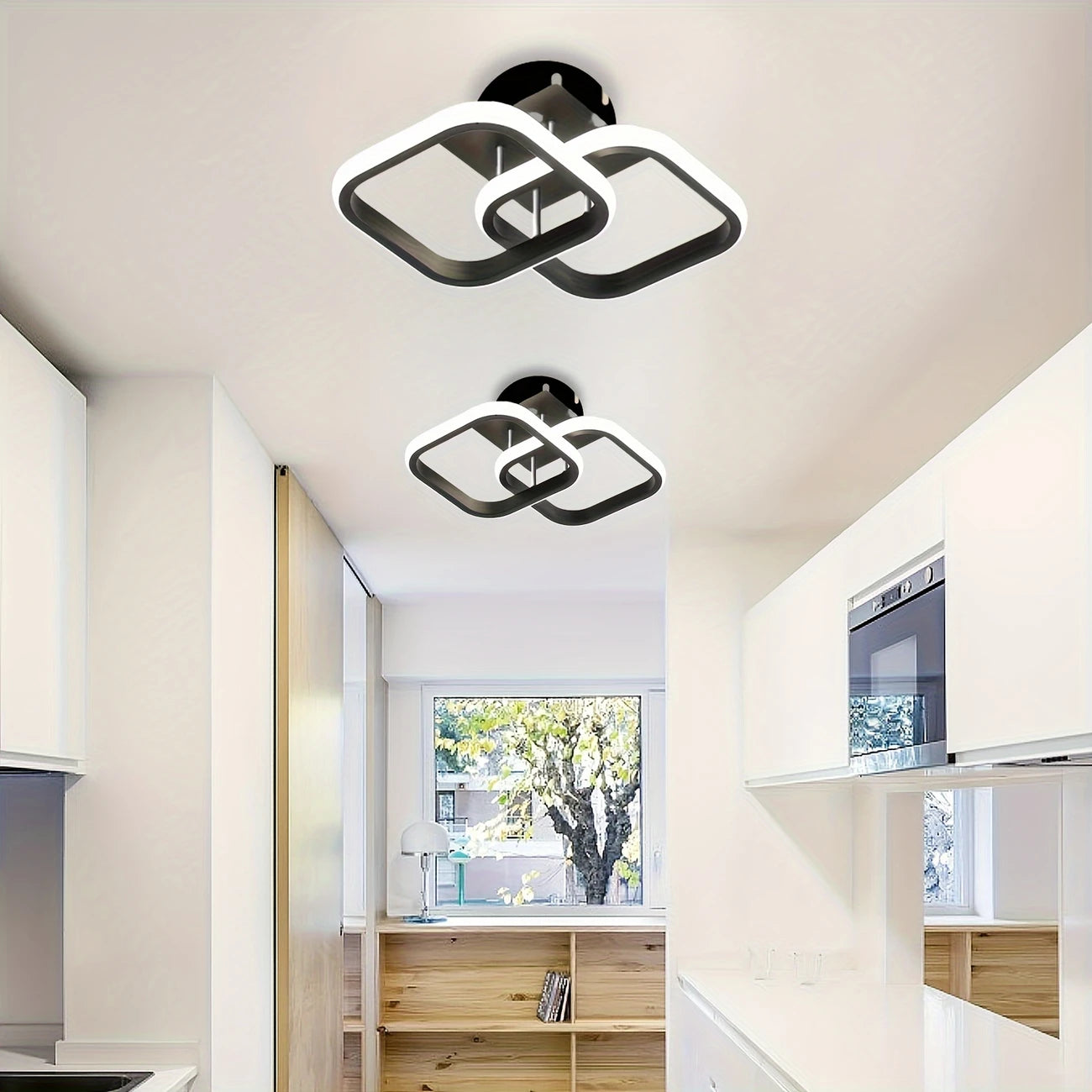 3 Farbwechsel Metall 24cm LED Deckenleuchten