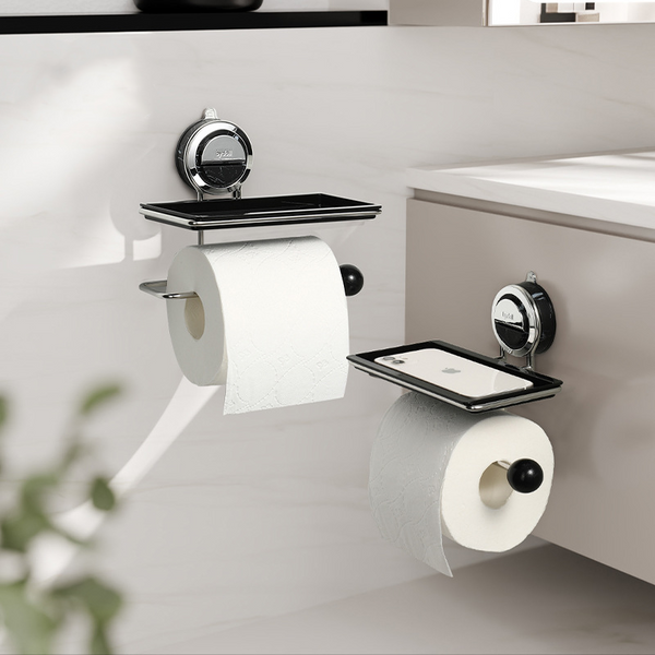 Toilettenpapierhalter aus Edelstahl ohne Bohren | Kaufen Sie 1 und erhalten Sie 2