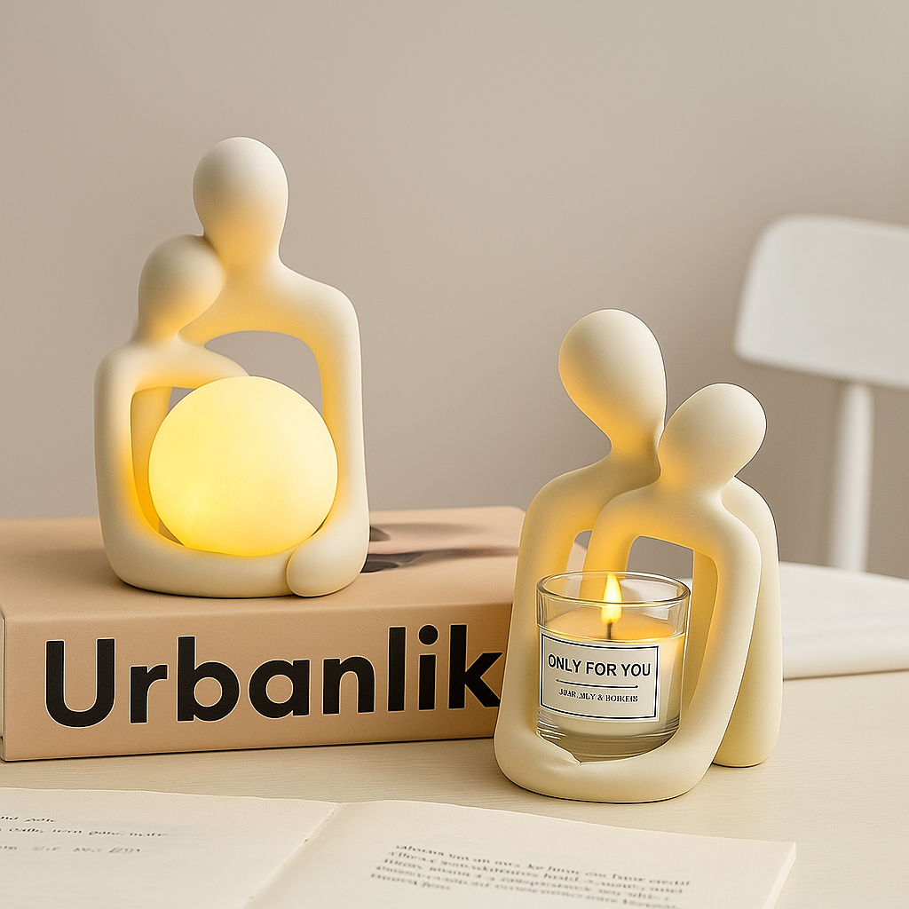 Keramik-Paar-Skulptur