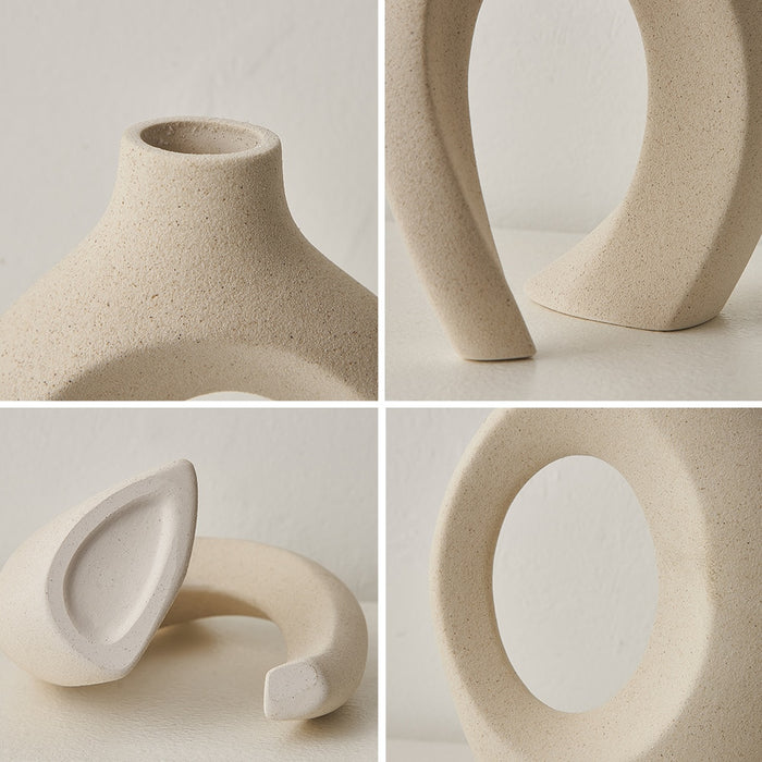 Moderne skulpturale Vase Duo
