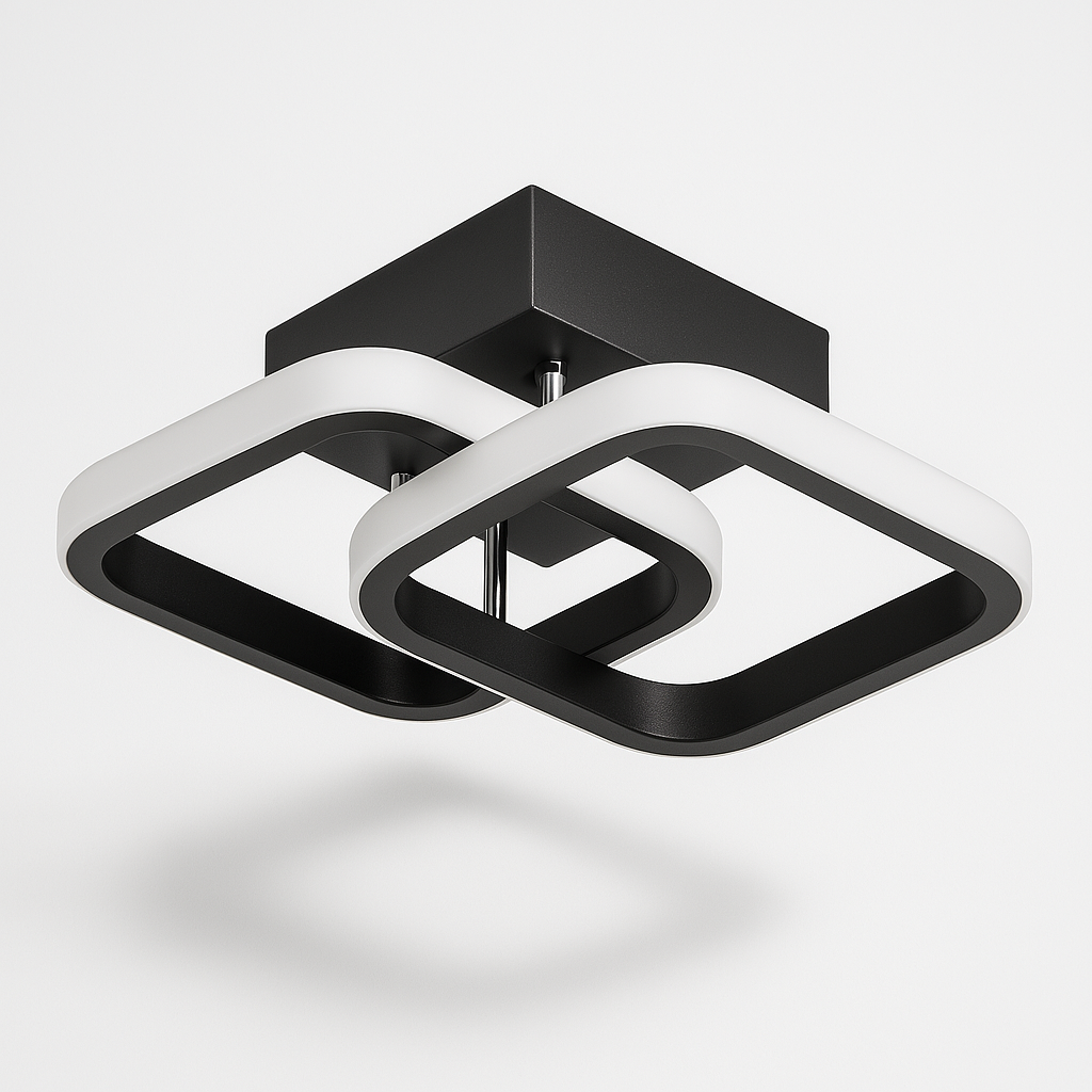 3 Farbwechsel Metall 24cm LED Deckenleuchten