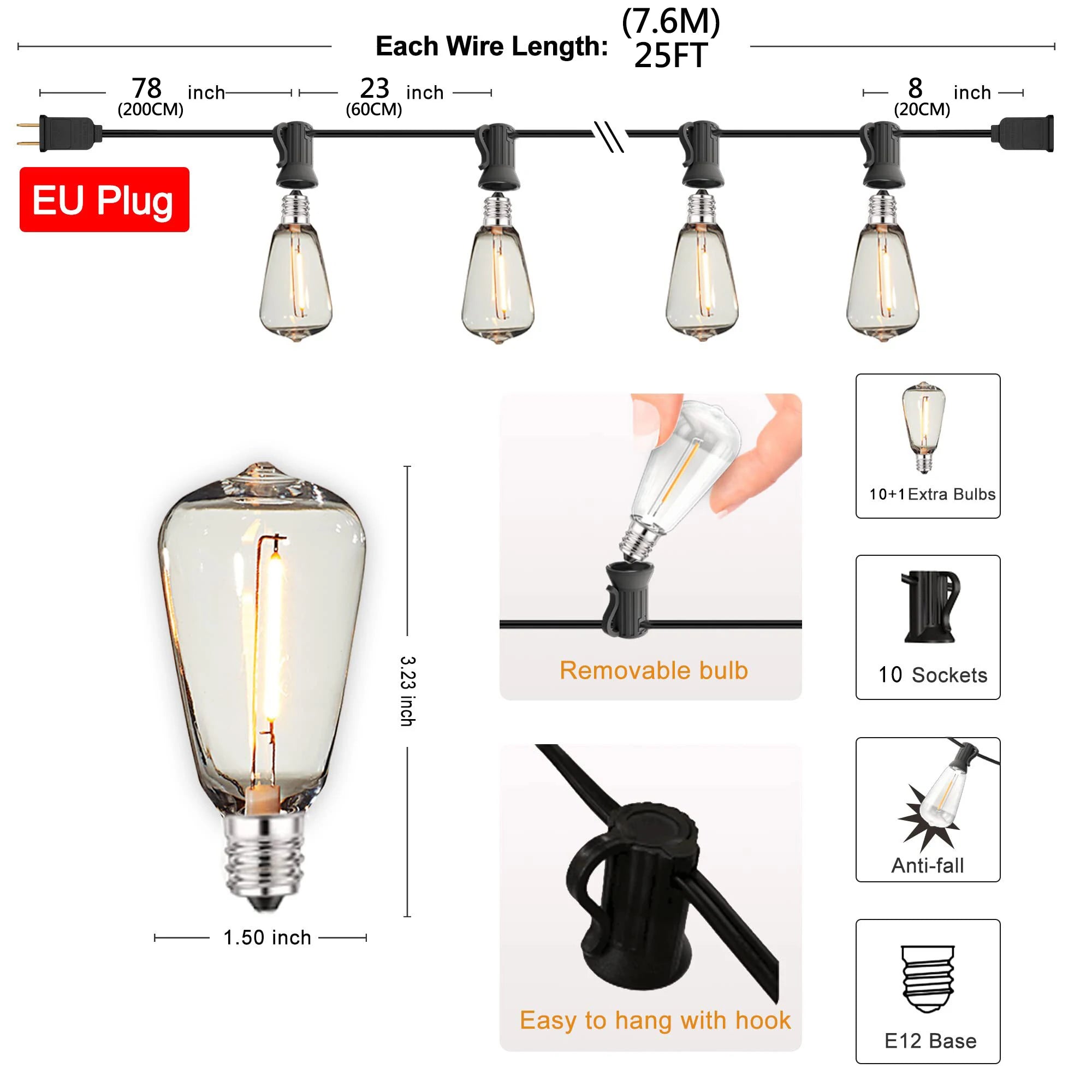 Outdoor LED String Lights Wasserdicht