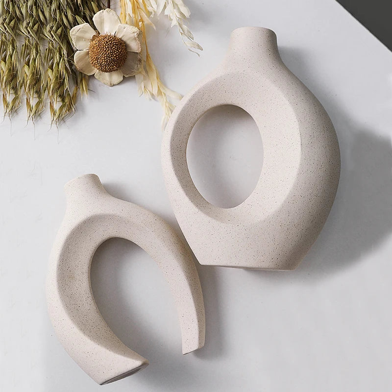 Moderne skulpturale Vase Duo