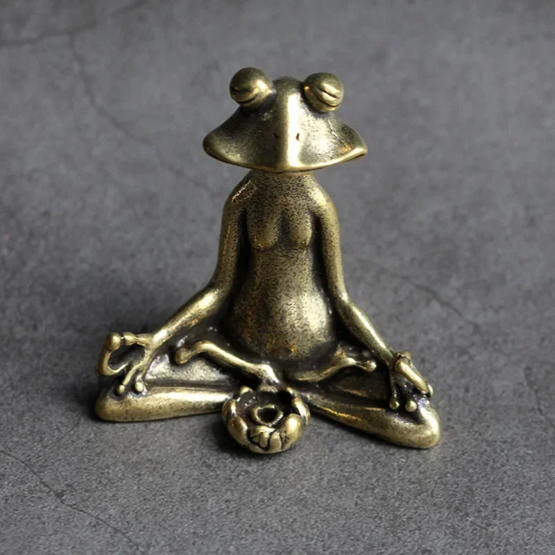 Meditierender Frosch Statue