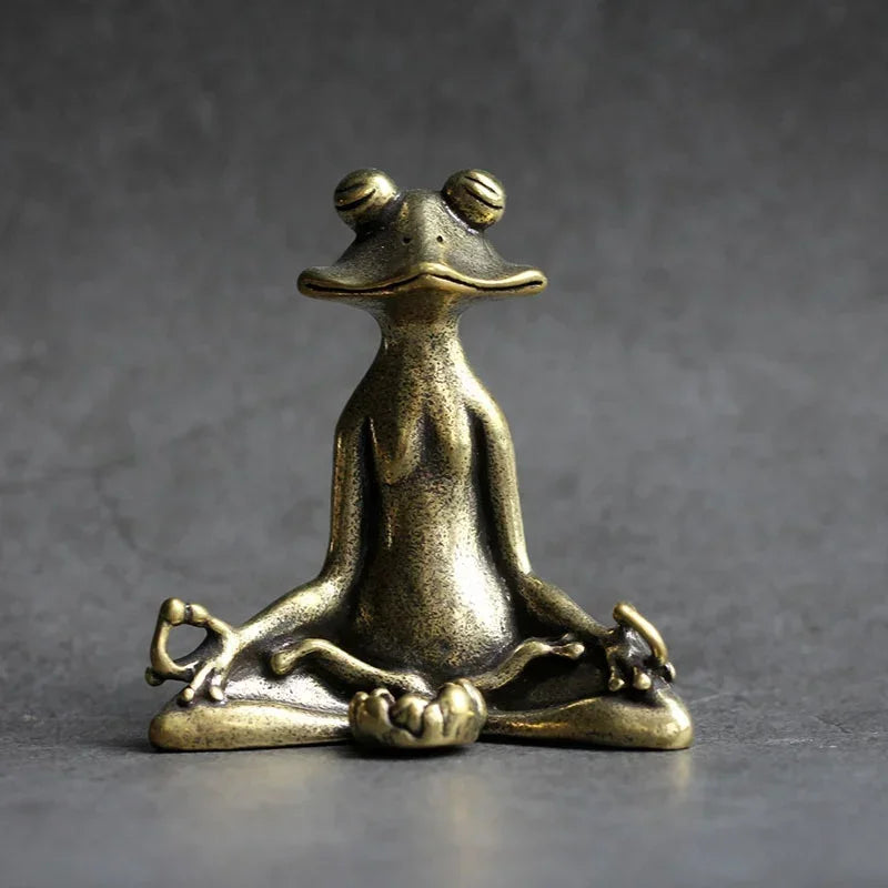 Meditierender Frosch Statue