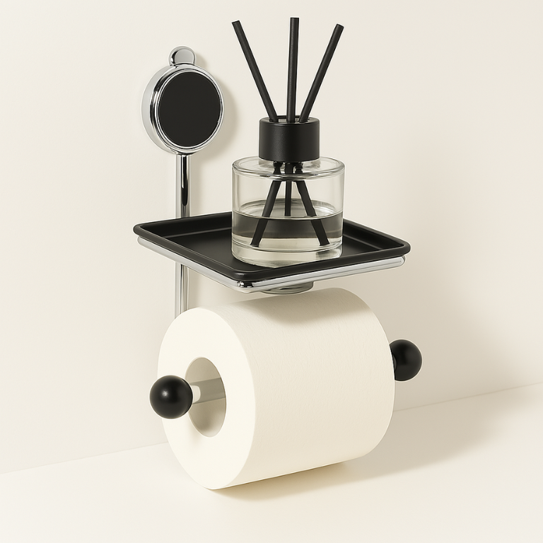 Toiletrolhouder van roestvrij staal zonder boren | Koop 1, krijg 2