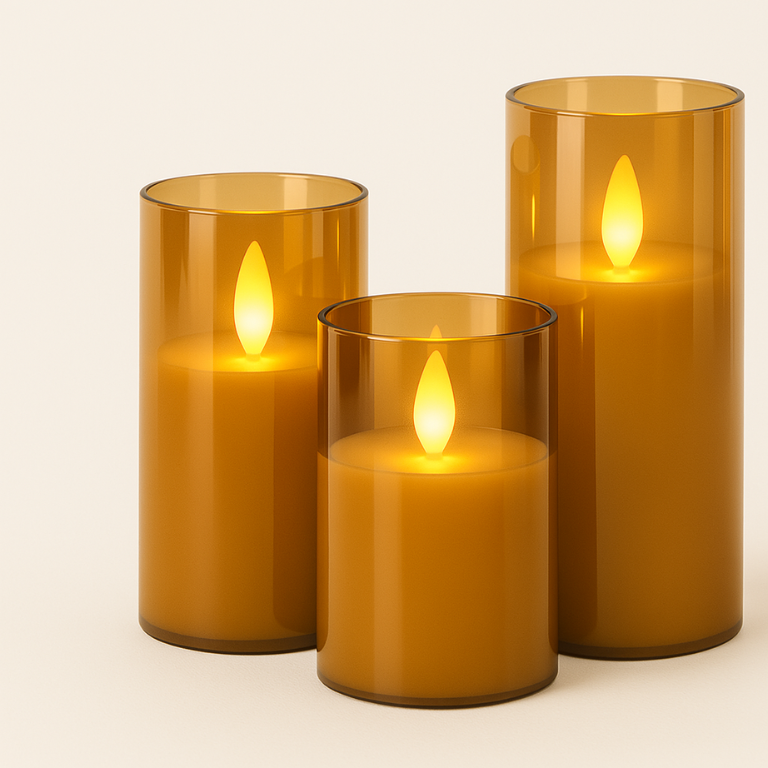 3 stuks - vlamloze LED-kaarsen