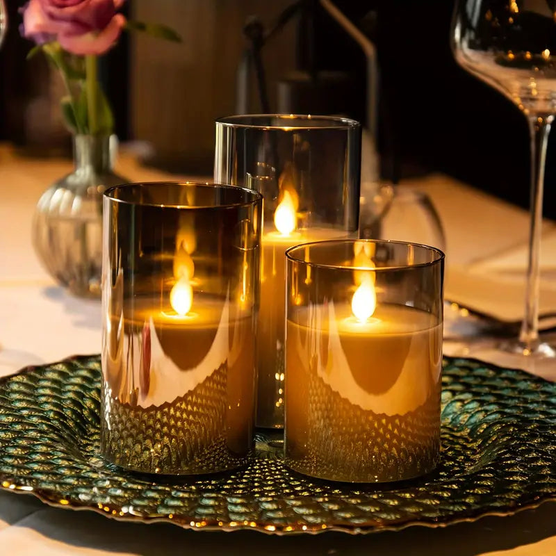 3 stuks - vlamloze LED-kaarsen