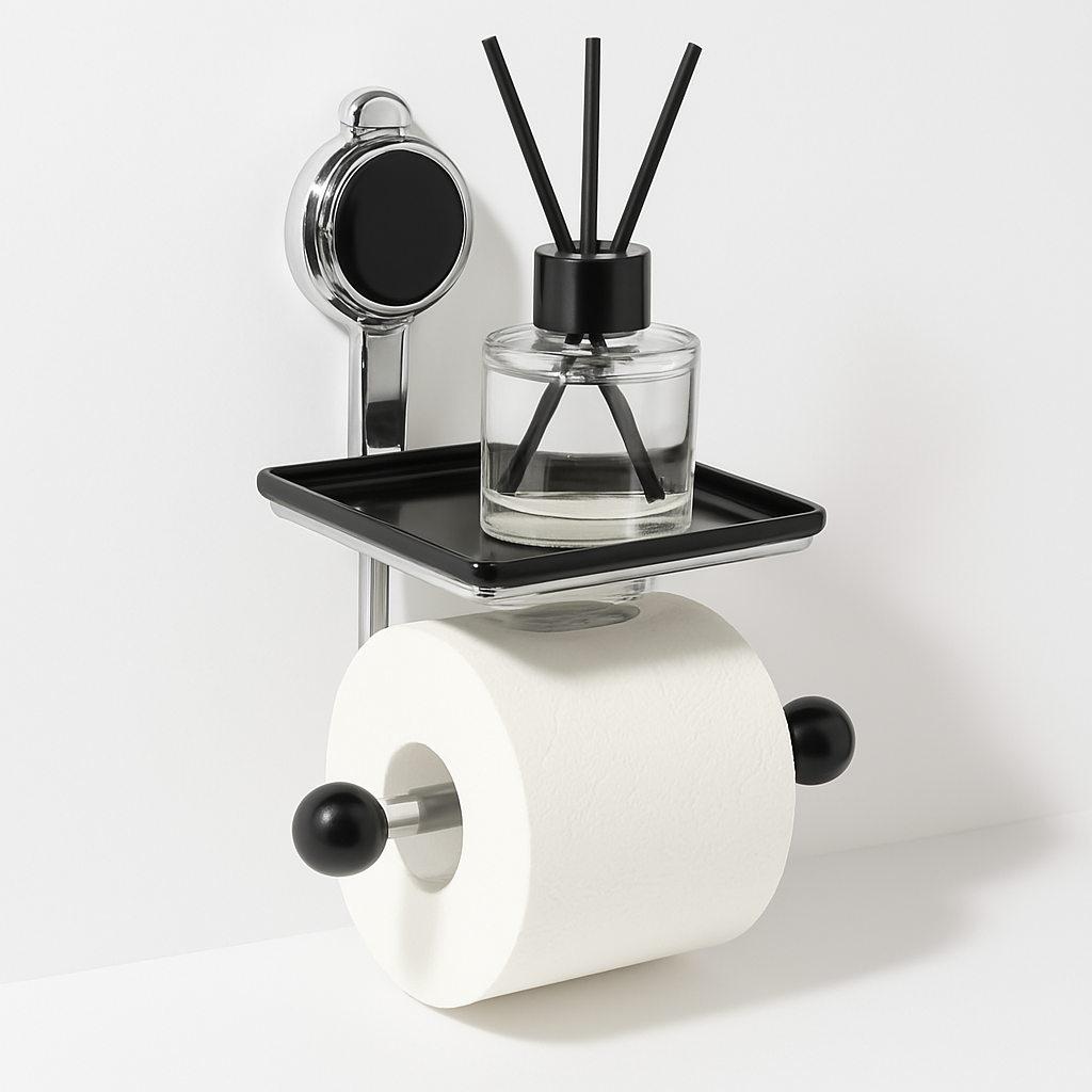Toiletrolhouder van roestvrij staal zonder boren | Koop 1, krijg 2