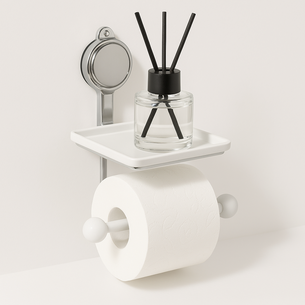 Toiletrolhouder van roestvrij staal zonder boren | Koop 1, krijg 2