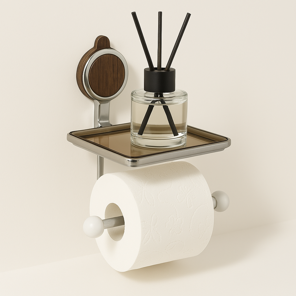 Toiletrolhouder van roestvrij staal zonder boren | Koop 1, krijg 2
