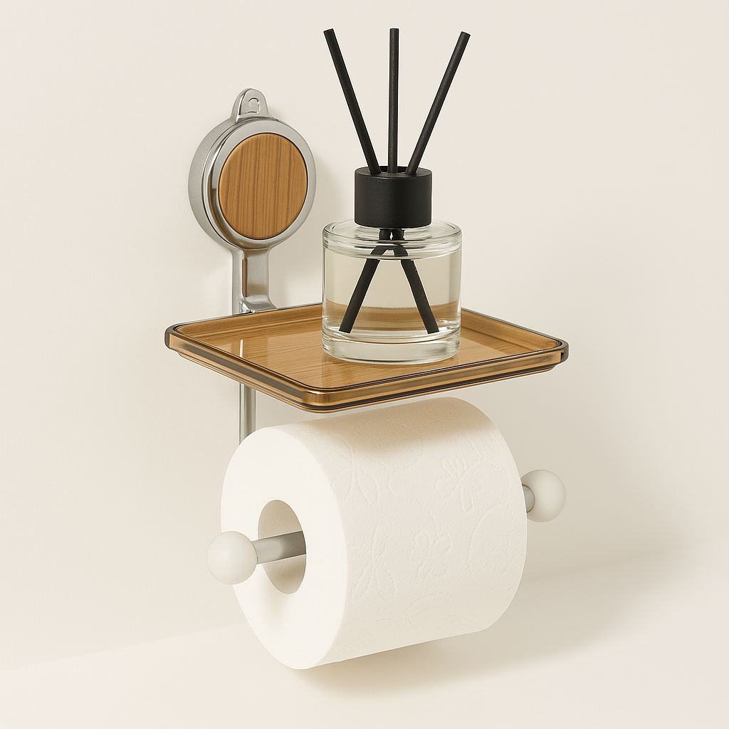 Toiletrolhouder van roestvrij staal zonder boren | Koop 1, krijg 2
